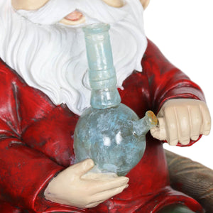 Good Time Bud Buddies Gnomes Smoking Marijuana with Light Up LEDs on a Battery Timer, Indoor or Outdoor, 10 Inch | Exhart