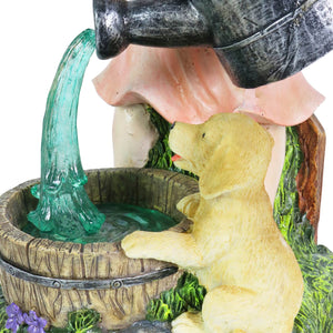 Solar Girl Pouring Water Garden Statue, 12 Inch | Shop Garden Decor by Exhart