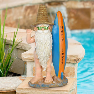 Good Time Naked Ned Surfer Garden Gnome Statue, 13 Inch | Shop Garden Decor by Exhart