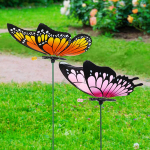 2pk Large WindyWings Butterfly Stakes, 11 inch wingspan | Shop Garden Decor by Exhart