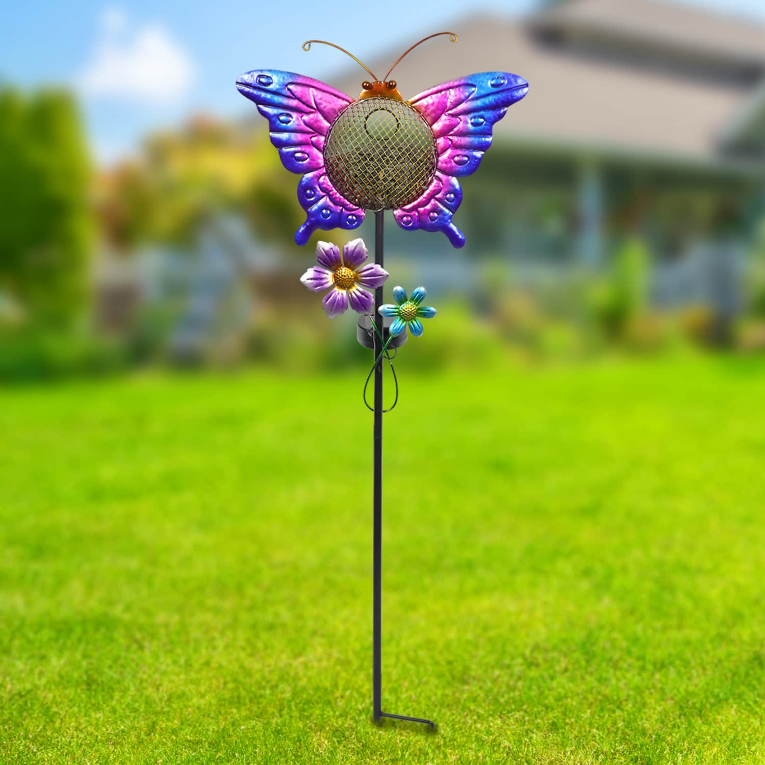 Exhart Butterfly Metal Mesh Bird Feeder Garden Stake - Thumbnail 5