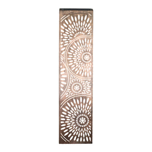 Solar Bronze Metal Filigree Wall Panel Art with Circle Pattern, 8 x 33 Inches | Shop Garden Decor by Exhart