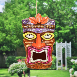 Solar Tiki Bird House, 5.5 by 8.5 Inches | Shop Garden Decor by Exhart