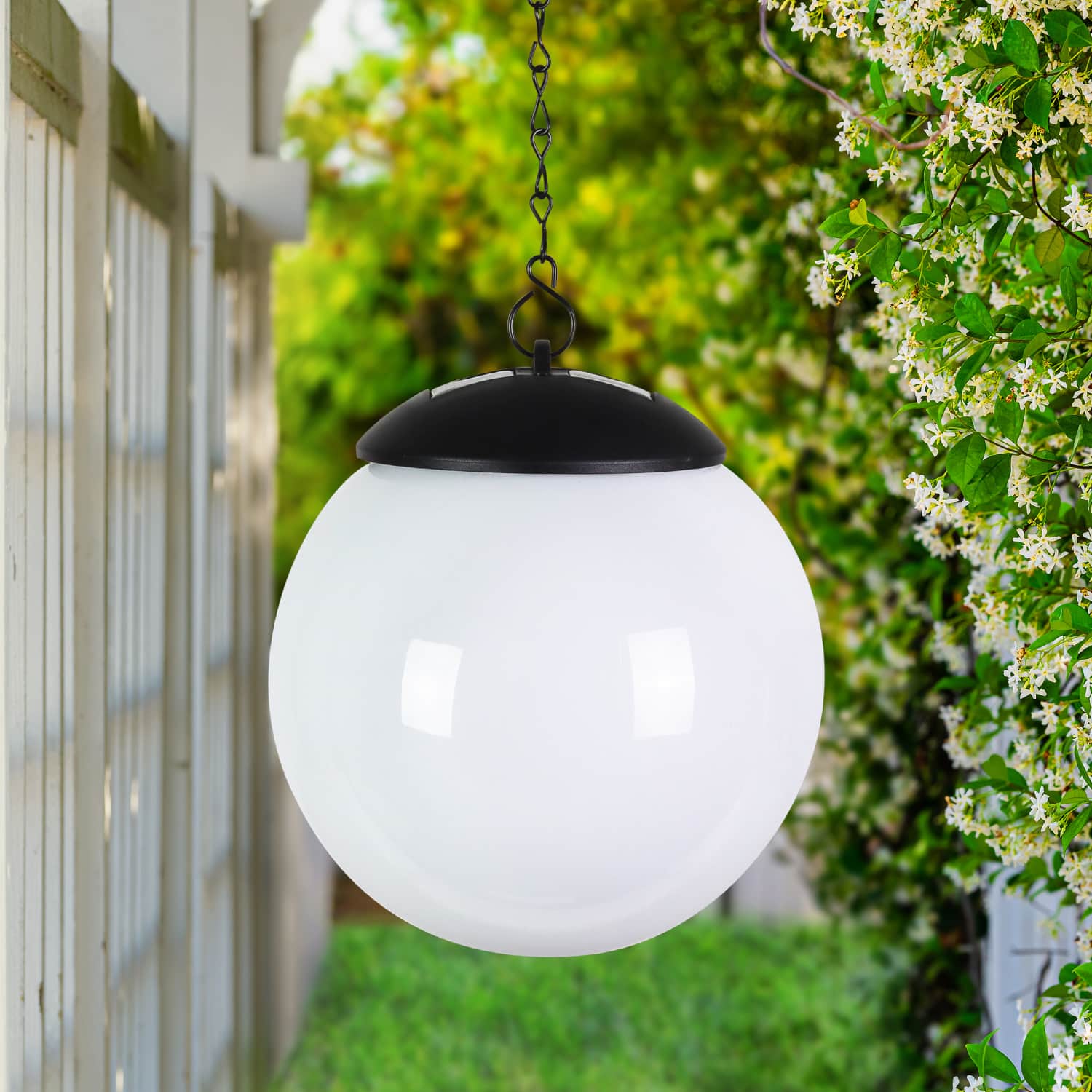 Solar Color Changing Plastic Hanging Ball Light - Thumbnail 3