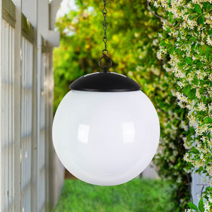 Solar Color Changing Plastic Hanging Ball Light, 6 by 19 Inches | Shop Garden Decor by Exhart