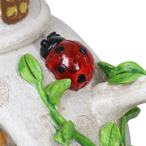 Solar Teapot House with Kitchen Scene Garden Statue, 6 by 9 Inches | Shop Garden Decor by Exhart