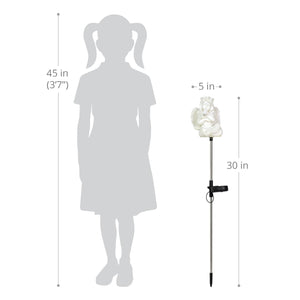 Solar Little Girl Angel Garden Stake in Resin, 5.5 by 30 Inches | Shop Garden Decor by Exhart
