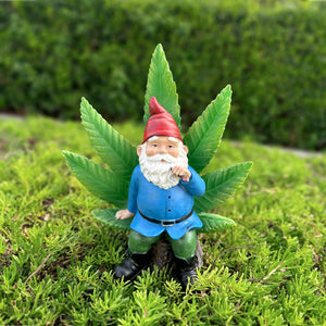 Good Time Ganja Throne LED Gnome with Timer, 12 inches | Shop Garden Decor by Exhart