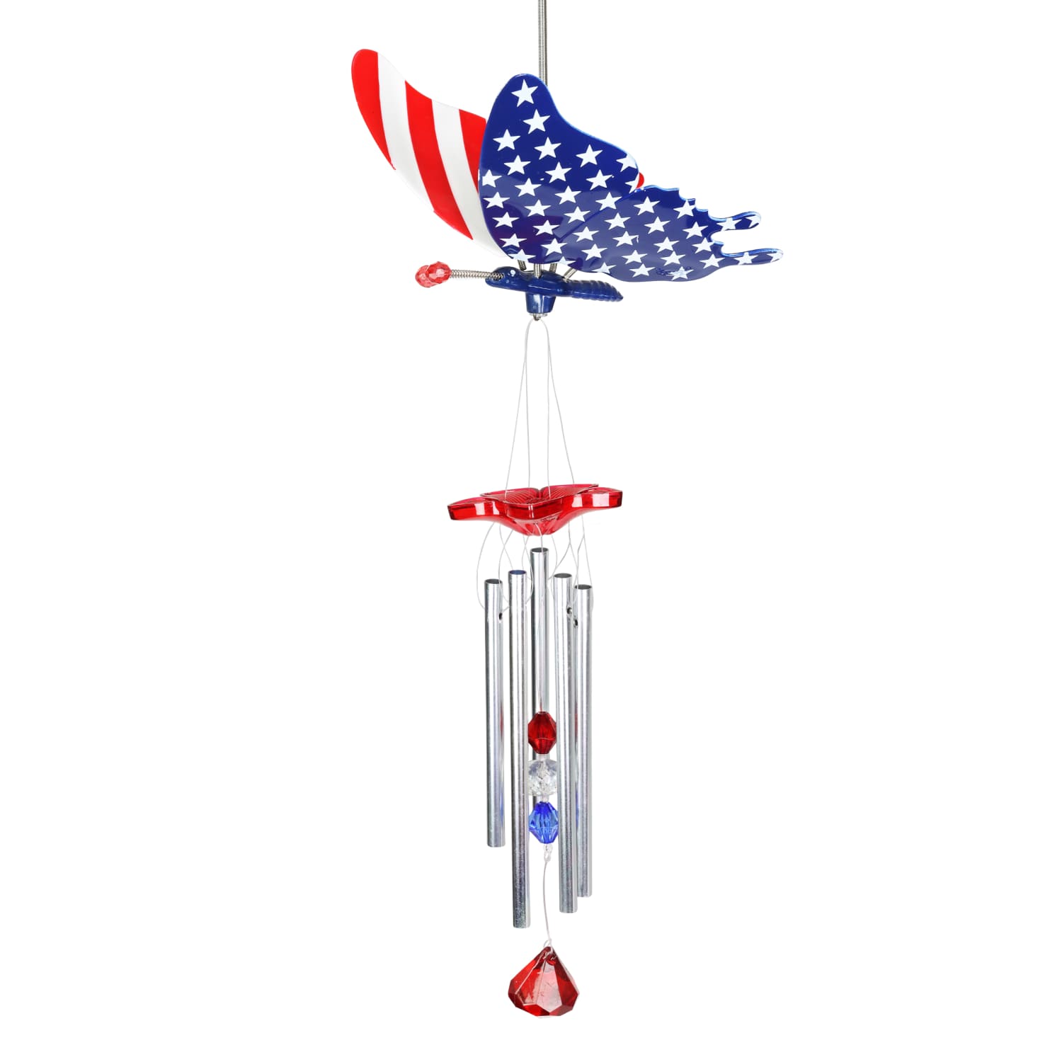WindyWing Patriotic Butterfly Wind Chime