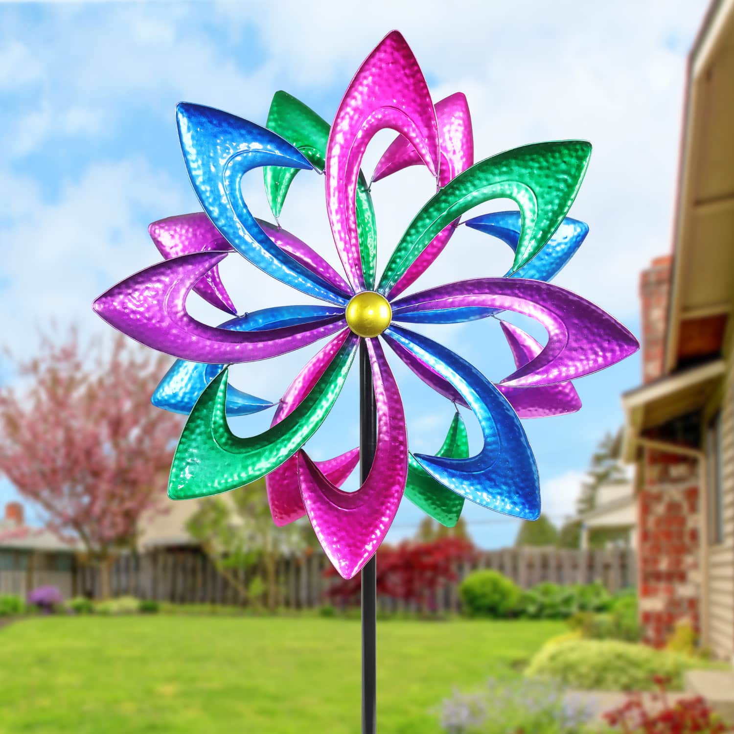Exhart Pinwheel Spinner Garden Stake - Thumbnail 4