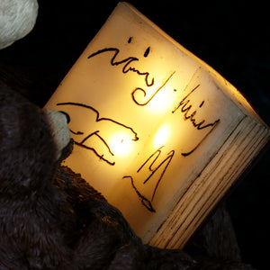 Solar Bear Reading a Story in a Rocking Chair, 12 Inch | Shop Garden Decor by Exhart