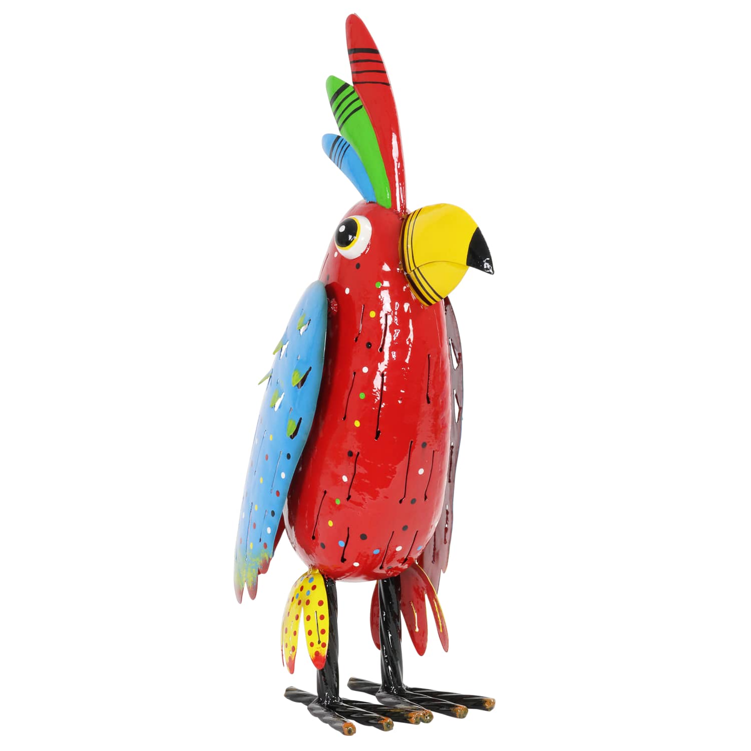 Colorful Metal Garden Bird Statue - Thumbnail 4