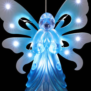 Large Solar Acrylic Blue Angel Wind Chime, 6.5 by 42 Inches | Shop Garden Decor by Exhart