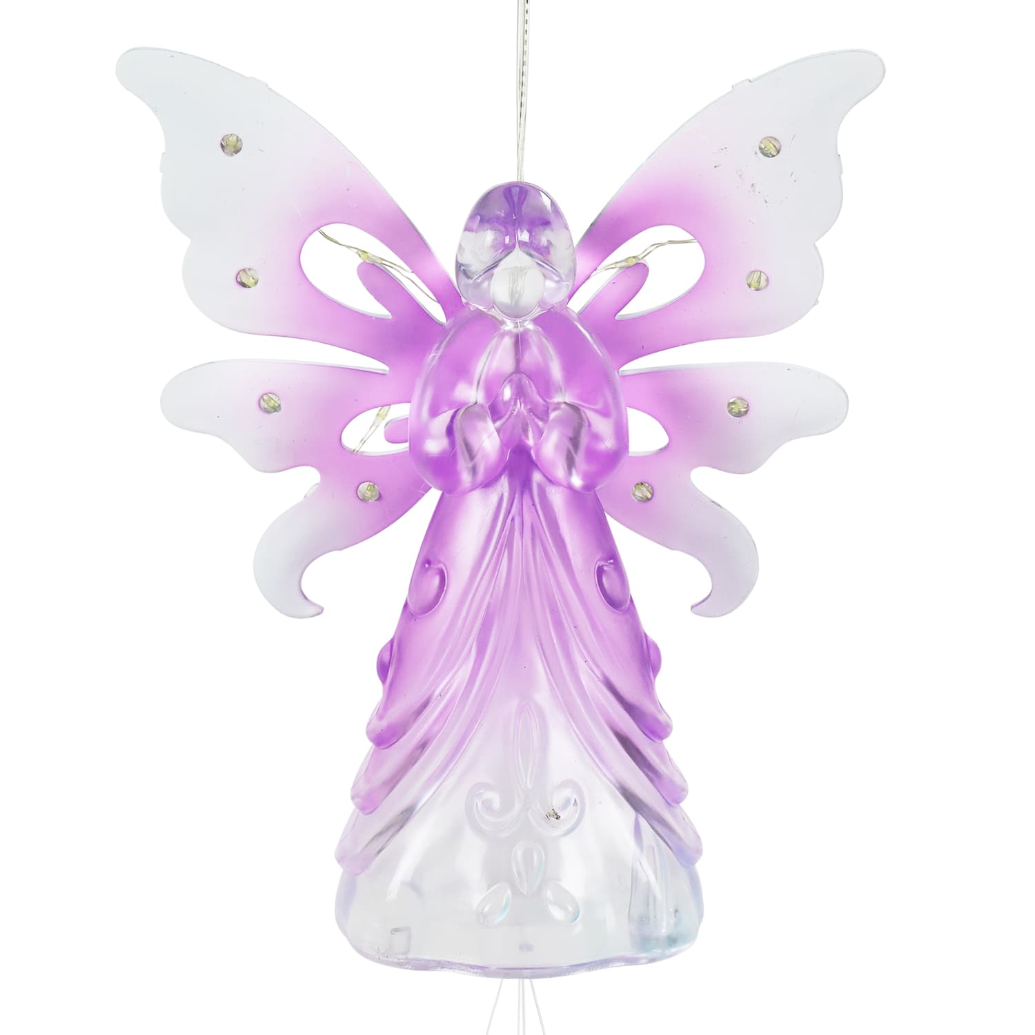 Large Solar Acrylic Purple Angel Wind Chime
