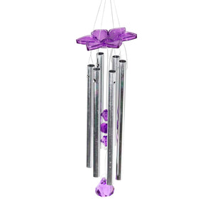 Large WindyWings Butterfly Wind Chime in Purple, 11 by 24 Inches | Shop Garden Decor by Exhart