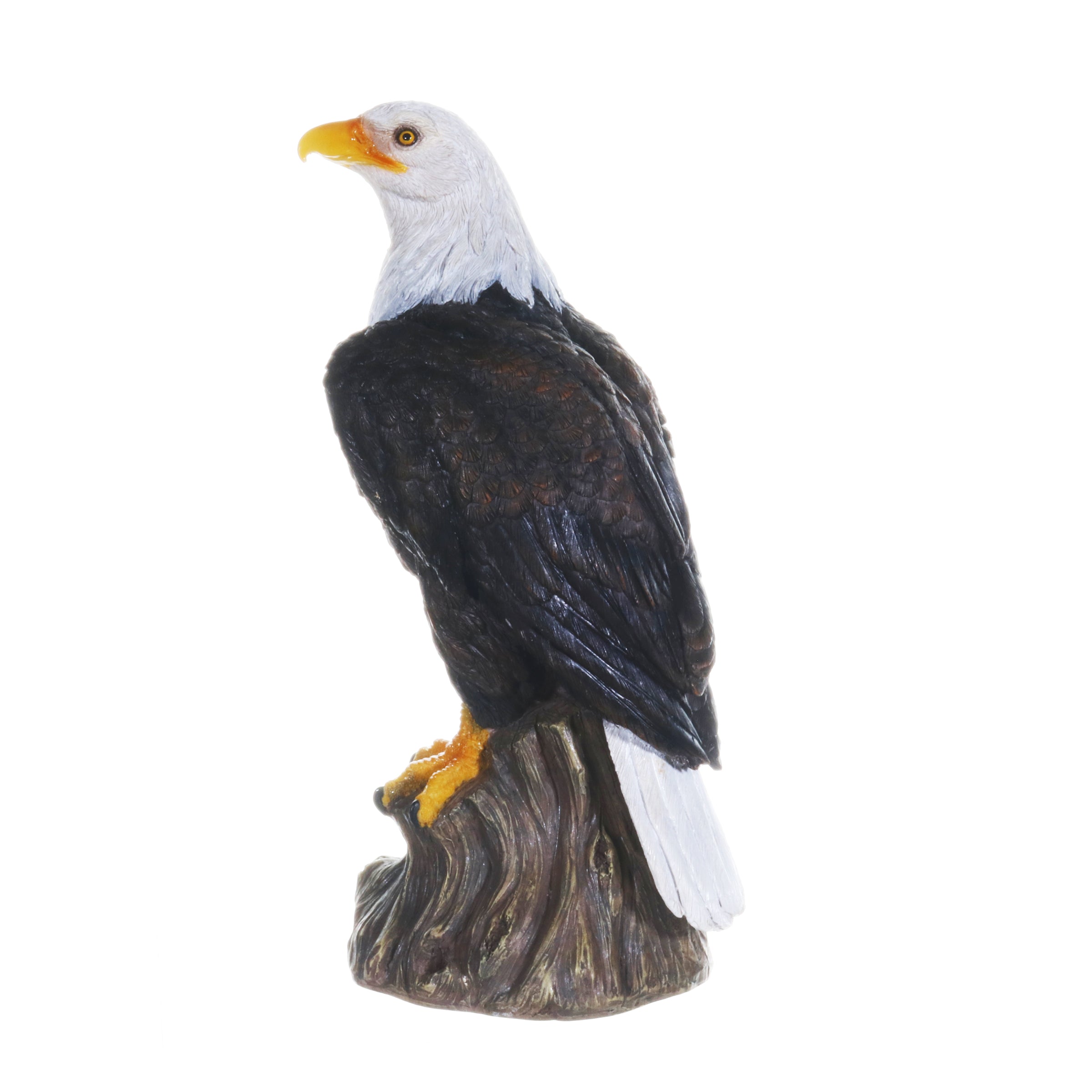Bald Eagle on a Log Statue