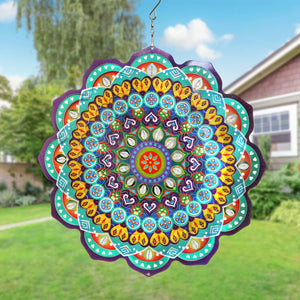 Colorful Hearts Hanging Garden Spinner with Beads, 12 Inch | Shop Garden Decor by Exhart
