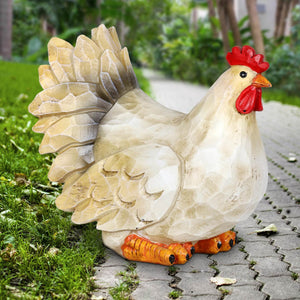 Solar Hand Painted Hen Garden Statue, 9 Inch | Shop Garden Decor by Exhart