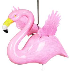 Large WindyWings Pink Flamingo Wind Chime, 13 by 24 Inches | Shop Garden Decor by Exhart