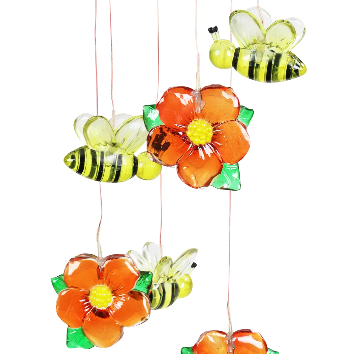 Exhart Bumble Bees and Flowers Hanging Mobile
