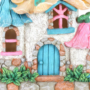 Solar Pastel Petal Roof Fairy House Garden Statue, 9 x 7 x 11 Inches | Shop Garden Decor by Exhart