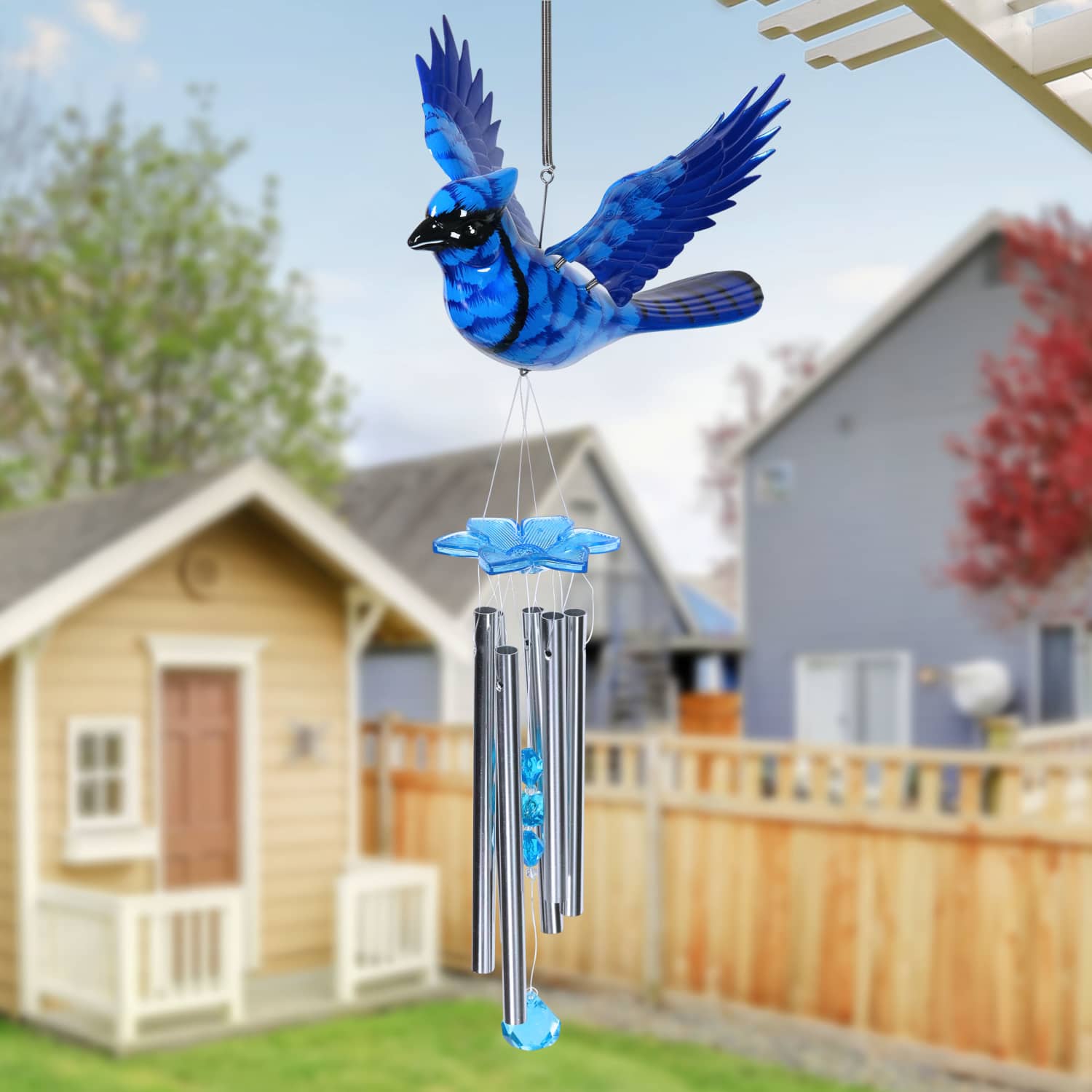 Large WindyWings Blue Jay Wind Chime - Thumbnail 4