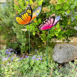 2pk Large WindyWings Butterfly Stakes, 11 inch wingspan | Shop Garden Decor by Exhart
