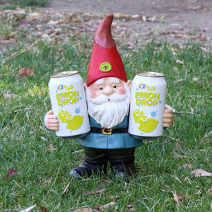 Good Time Double Fisting Two Can Timmy Gnome Garden Statue, 13 Inch | Shop Garden Decor by Exhart