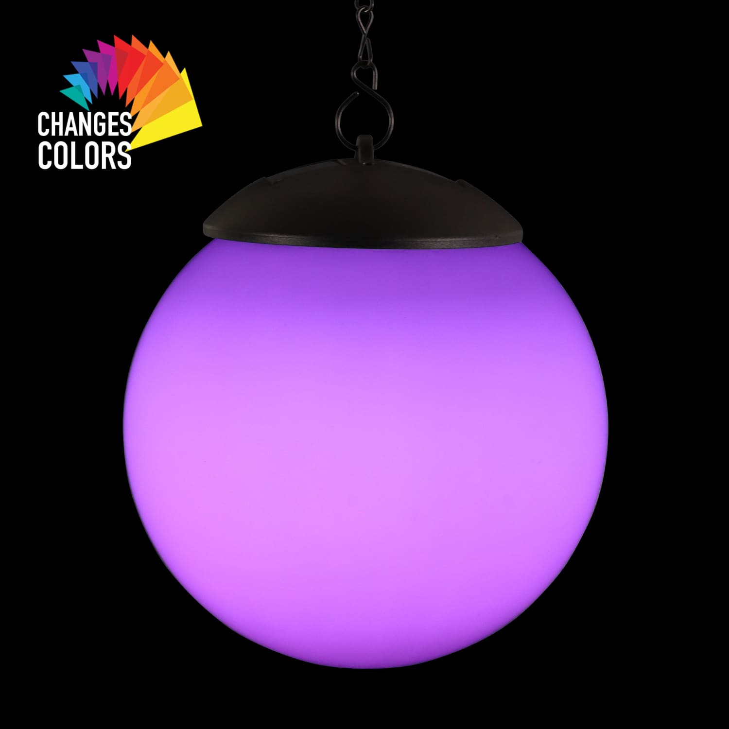 Solar Color Changing Plastic Hanging Ball Light
