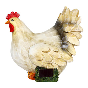 Solar Hand Painted Hen Garden Statue, 9 Inch | Shop Garden Decor by Exhart