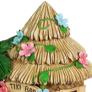 Solar Hand Painted Tiki Bar Garden Statue, 8 by 11.5 Inches | Shop Garden Decor by Exhart
