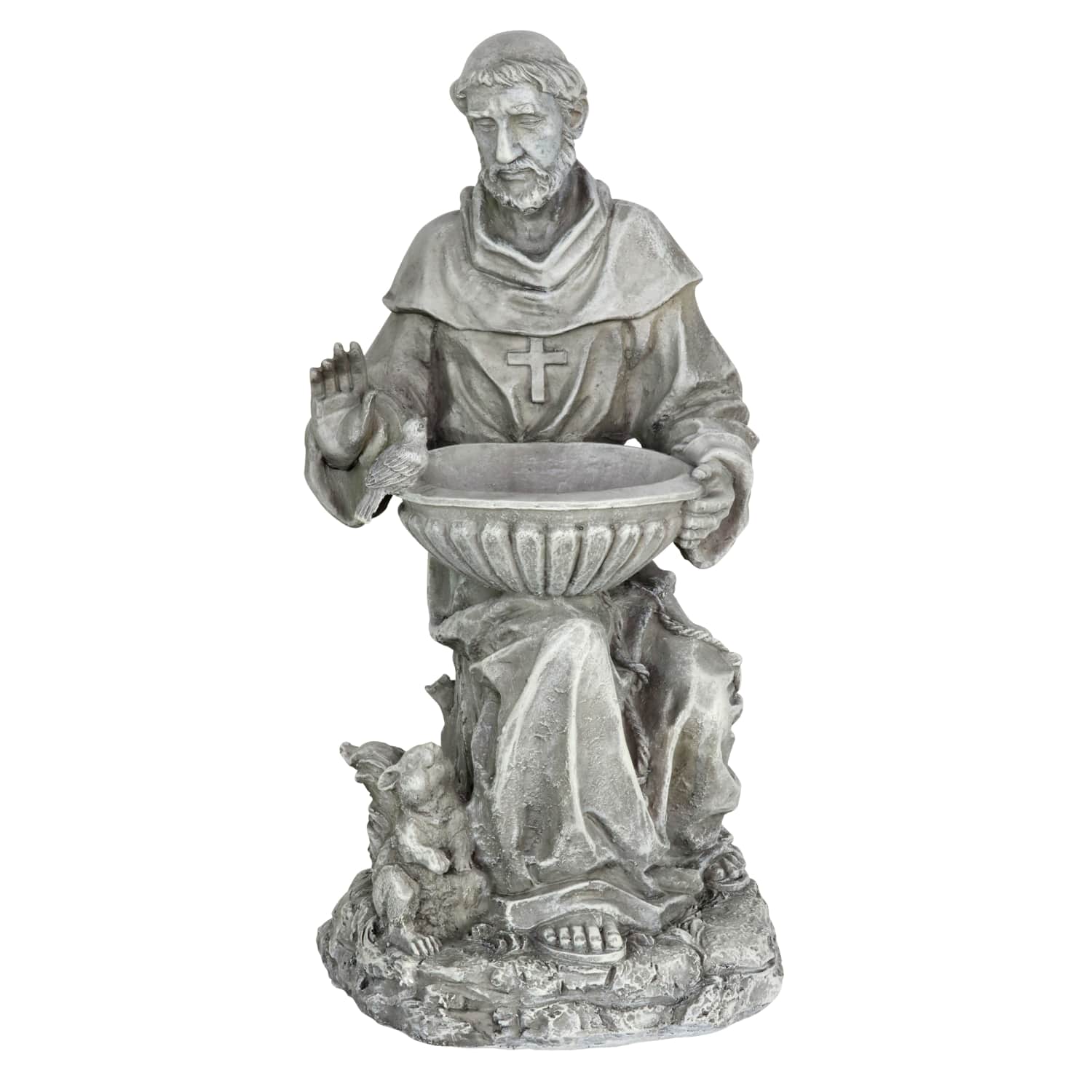 Saint Francis Bird Feeder Garden Statue - Thumbnail 2