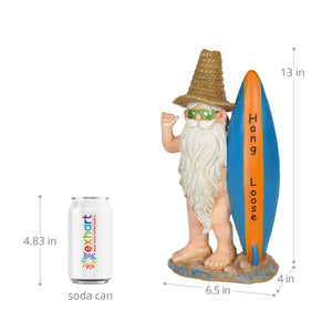 Good Time Naked Ned Surfer Garden Gnome Statue, 13 Inch | Shop Garden Decor by Exhart