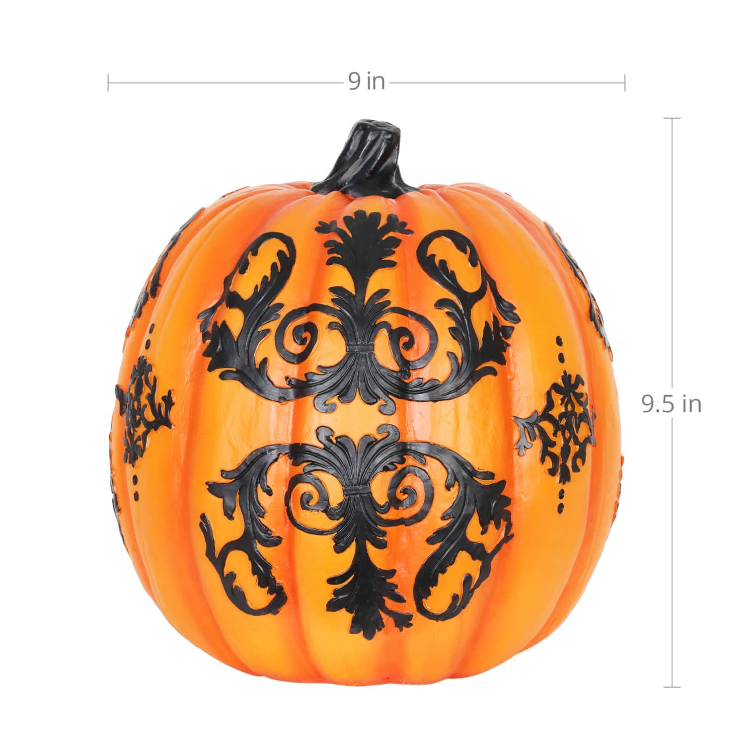 Hand Painted LED Pumpkin Statuary - Thumbnail 5