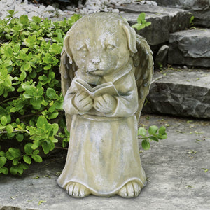 Dog Angel Reading Book Statue, 9.5 Inch | Shop Garden Decor by Exhart