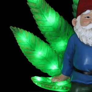 Good Time Ganja Throne LED Gnome with Timer, 12 inches | Shop Garden Decor by Exhart
