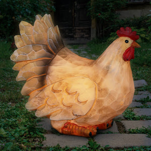 Solar Hand Painted Hen Garden Statue, 9 Inch | Shop Garden Decor by Exhart