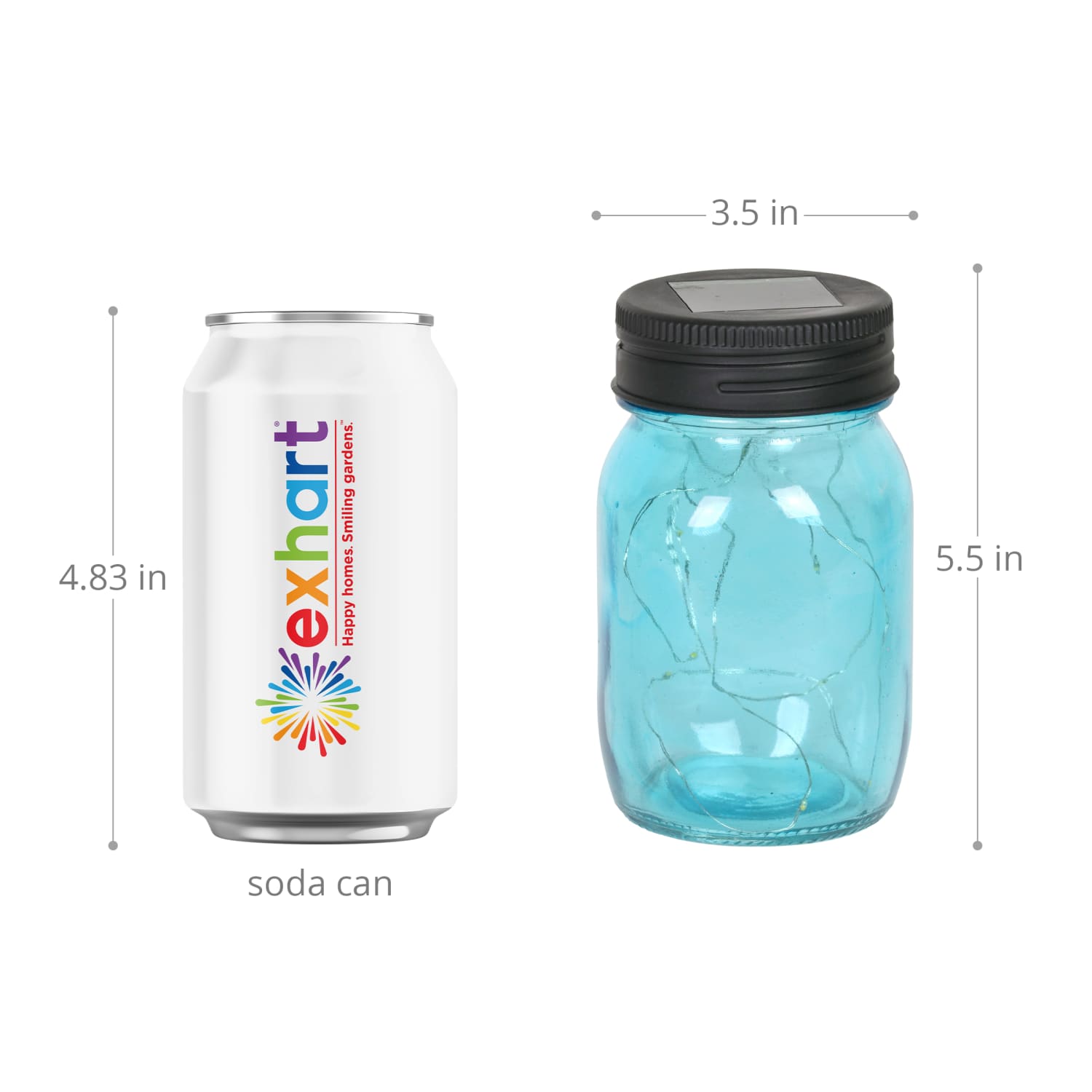 3 Piece Solar Glass Firefly Light Jar Set - Thumbnail 4