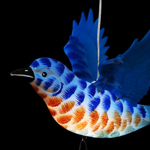 Solar WindyWings Blue Bird Wind Chime, 10 by 9 Inches | Shop Garden Decor by Exhart
