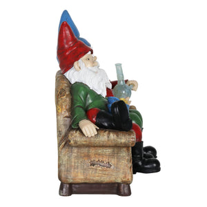 Good Time Bud Buddies Gnomes Smoking Marijuana with Light Up LEDs on a Battery Timer, Indoor or Outdoor, 10 Inch | Exhart