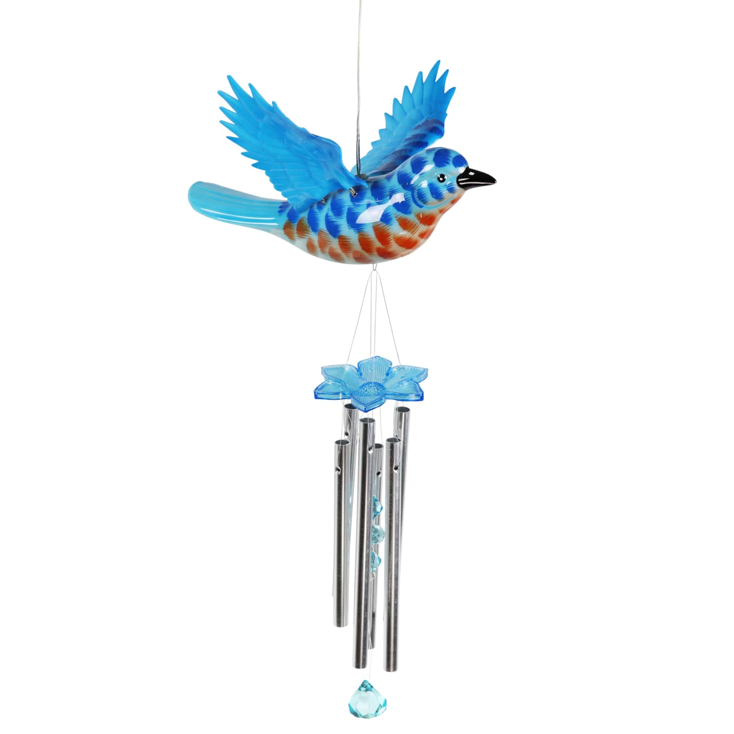 Solar WindyWings Blue Bird Wind Chime - Thumbnail 3