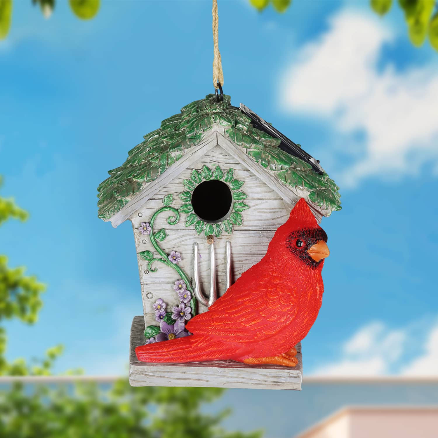 Exhart Solar Cardinal Bird House - Thumbnail 5