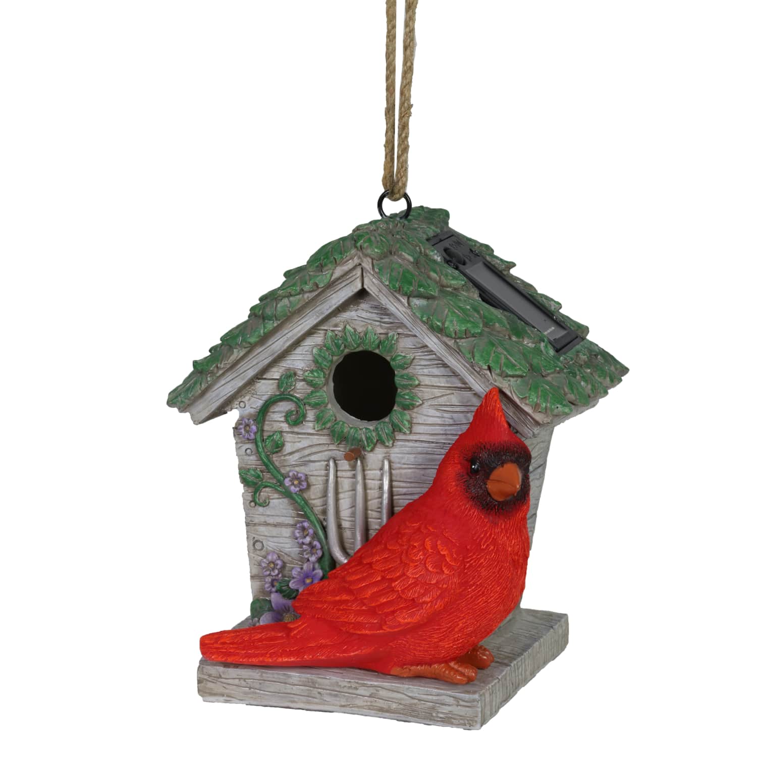Exhart Solar Cardinal Bird House