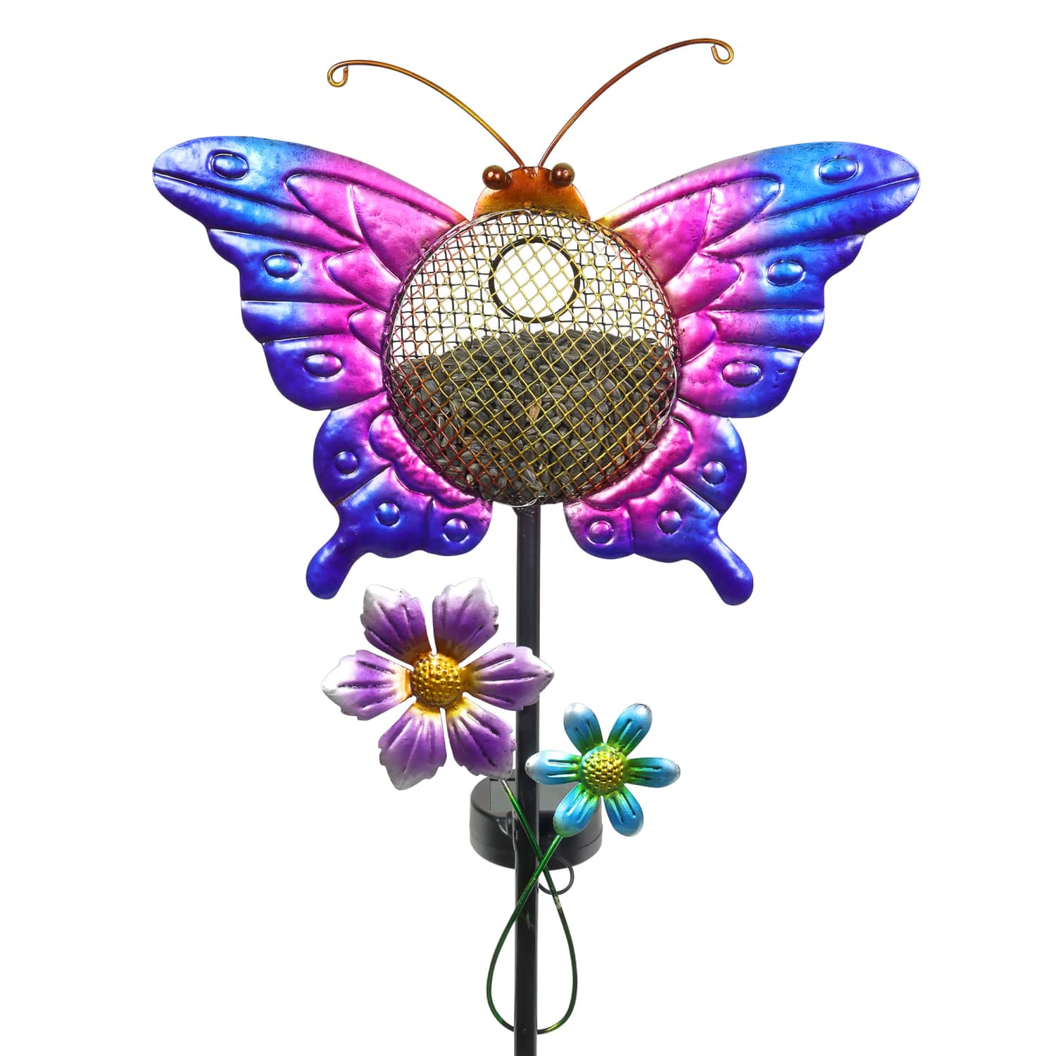 Exhart Butterfly Metal Mesh Bird Feeder Garden Stake - Thumbnail 2