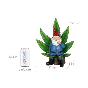 Good Time Ganja Throne LED Gnome with Timer, 12 inches | Shop Garden Decor by Exhart