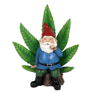 Good Time Ganja Throne LED Gnome with Timer, 12 inches | Shop Garden Decor by Exhart
