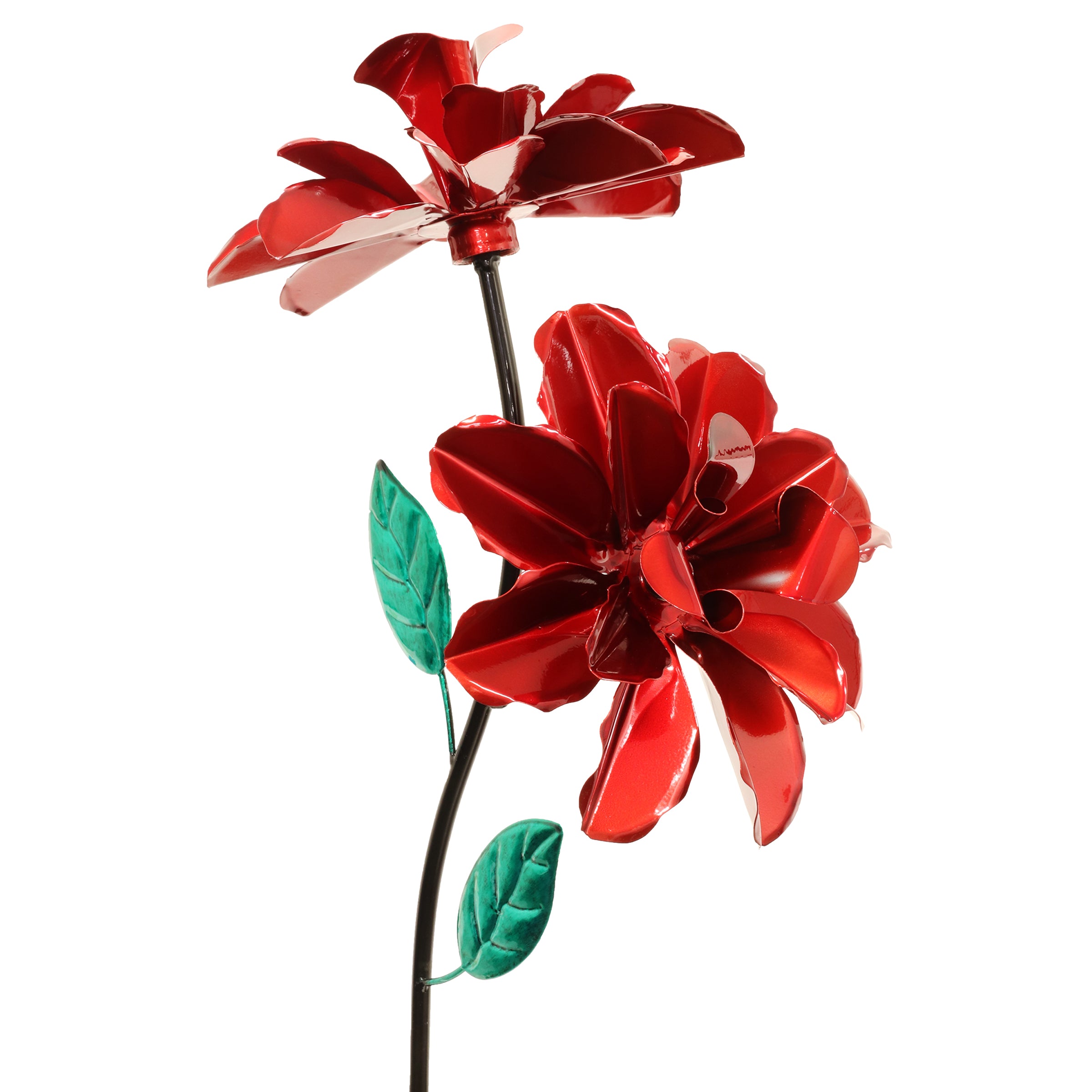 Exhart Rose Flower Wind Spinner Garden Stake - Thumbnail 3