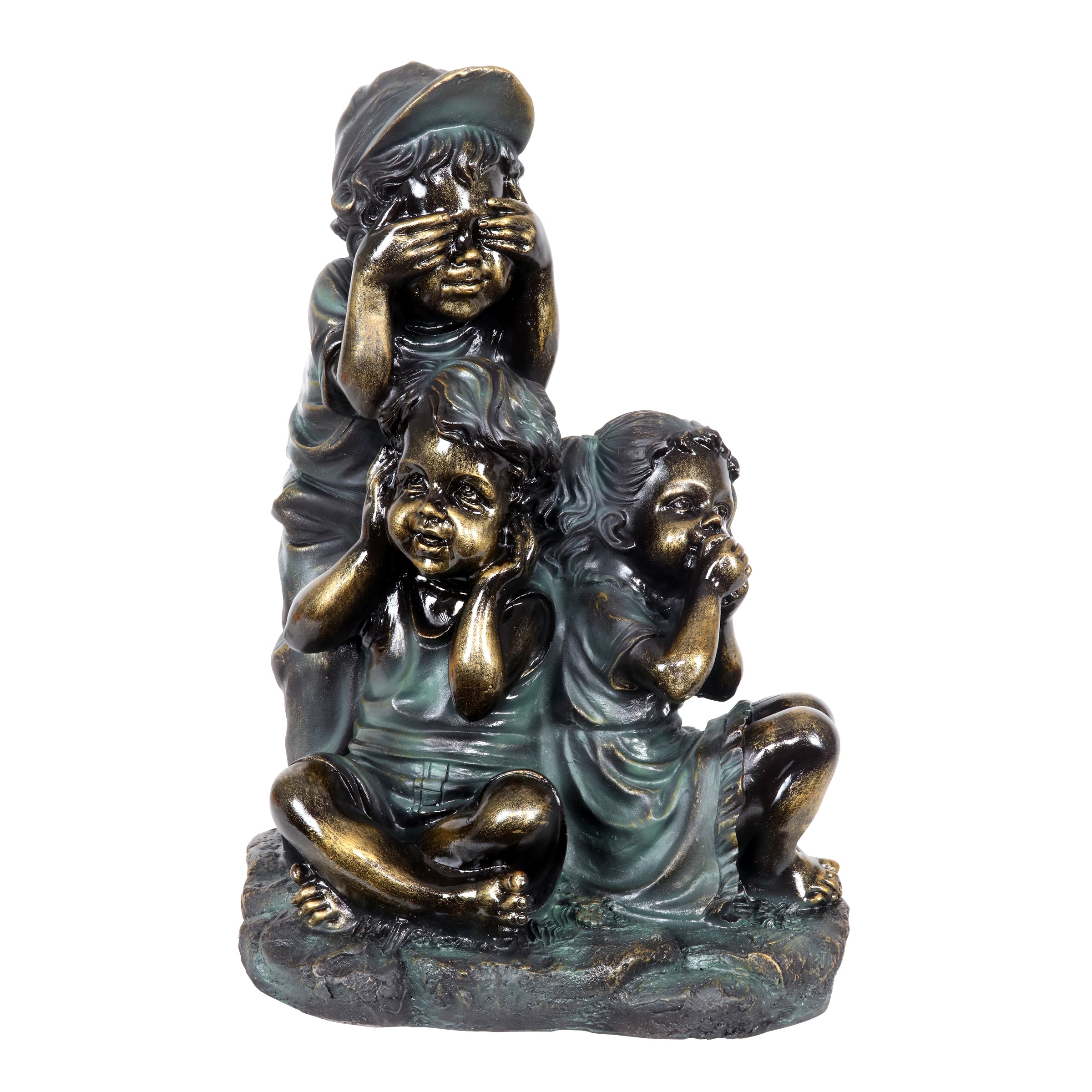 See No, Hear No, Speak No Evil Children Garden Statuary - Thumbnail 2