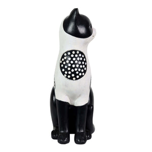 Black and White Cat Statue, 6 by 12 Inches | Shop Garden Decor by Exhart