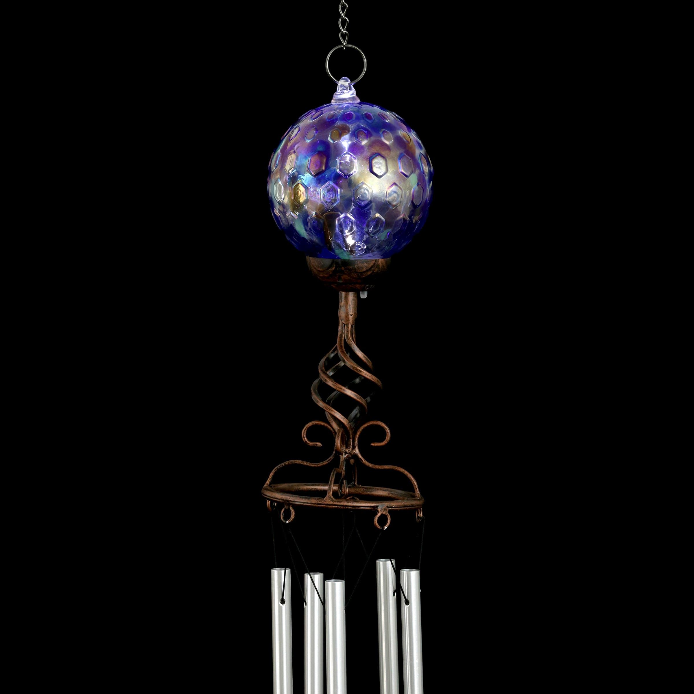 Exhart Honeycomb Glass Ball Wind Chime - Thumbnail 4